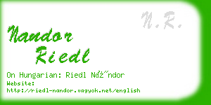 nandor riedl business card